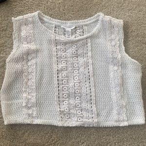 F21 Crochet crop oversized